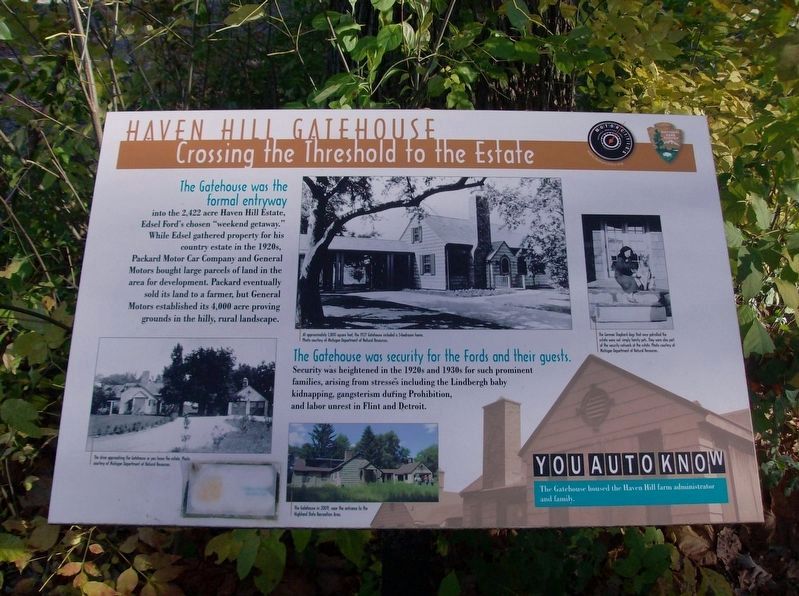 Haven Hill Gatehouse: Crossing the Threshold to the Estate Marker image. Click for full size.
