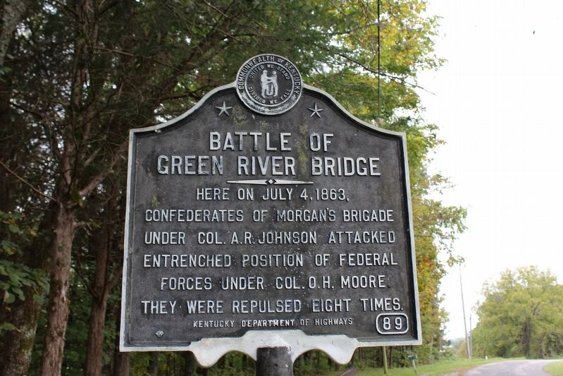 Battle of Green River Bridge Marker image. Click for full size.
