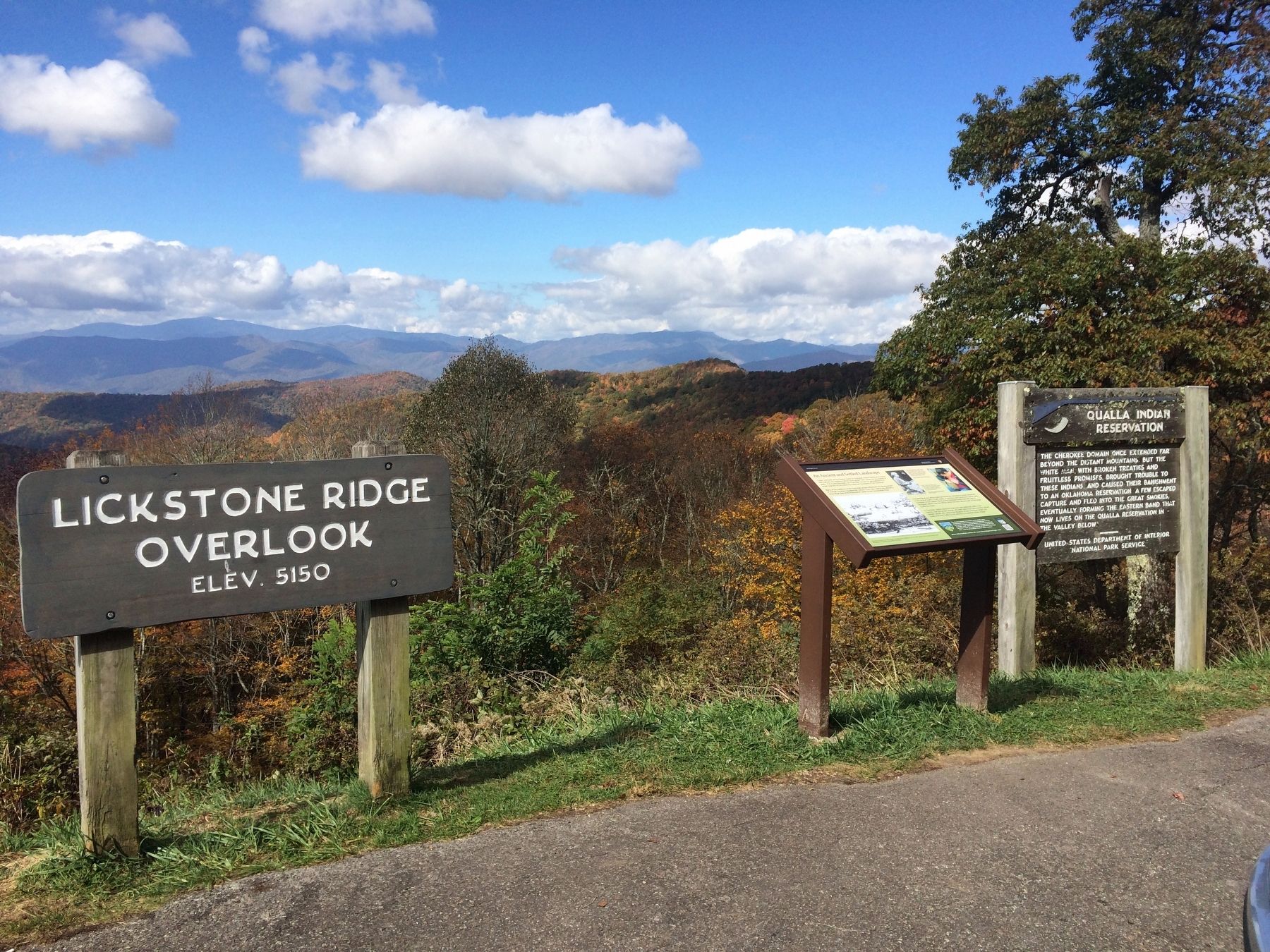 Marker located at the Lickstone Ridge Overlook on the Blue Ridge Parkway. image. Click for full size.