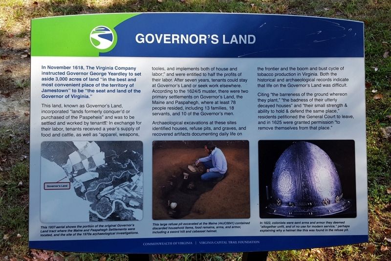 Governor's Land Marker image. Click for full size.