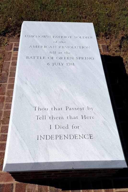 Unknown Patriot Soldier. Click for full size. Unknown Patriot Soldier image. Click for full size.