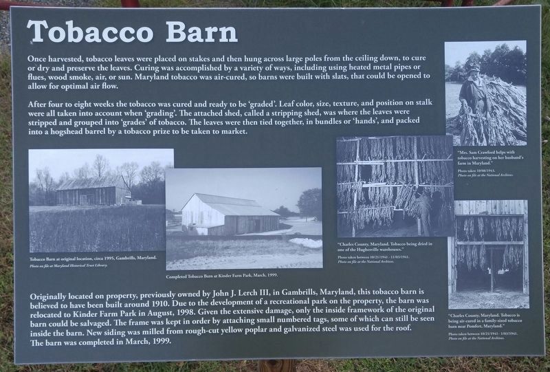 Tobacco Barn Marker image. Click for full size.