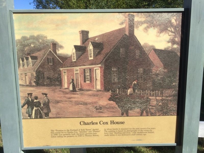 Charles Cox House Marker. Click for full size. Charles Cox House Marker image. Click for full size.