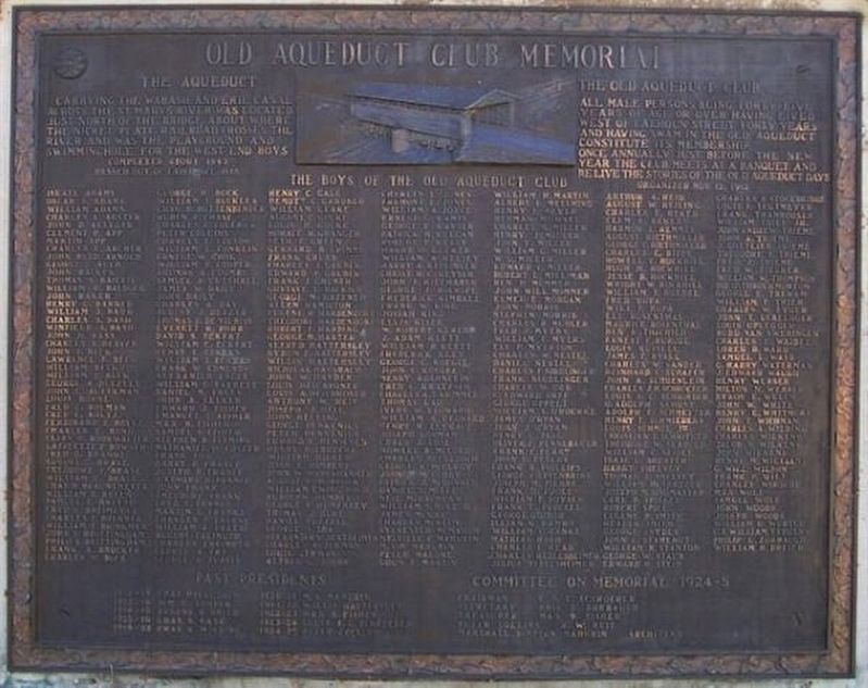 Old Aqueduct Club Memorial Marker image. Click for full size.