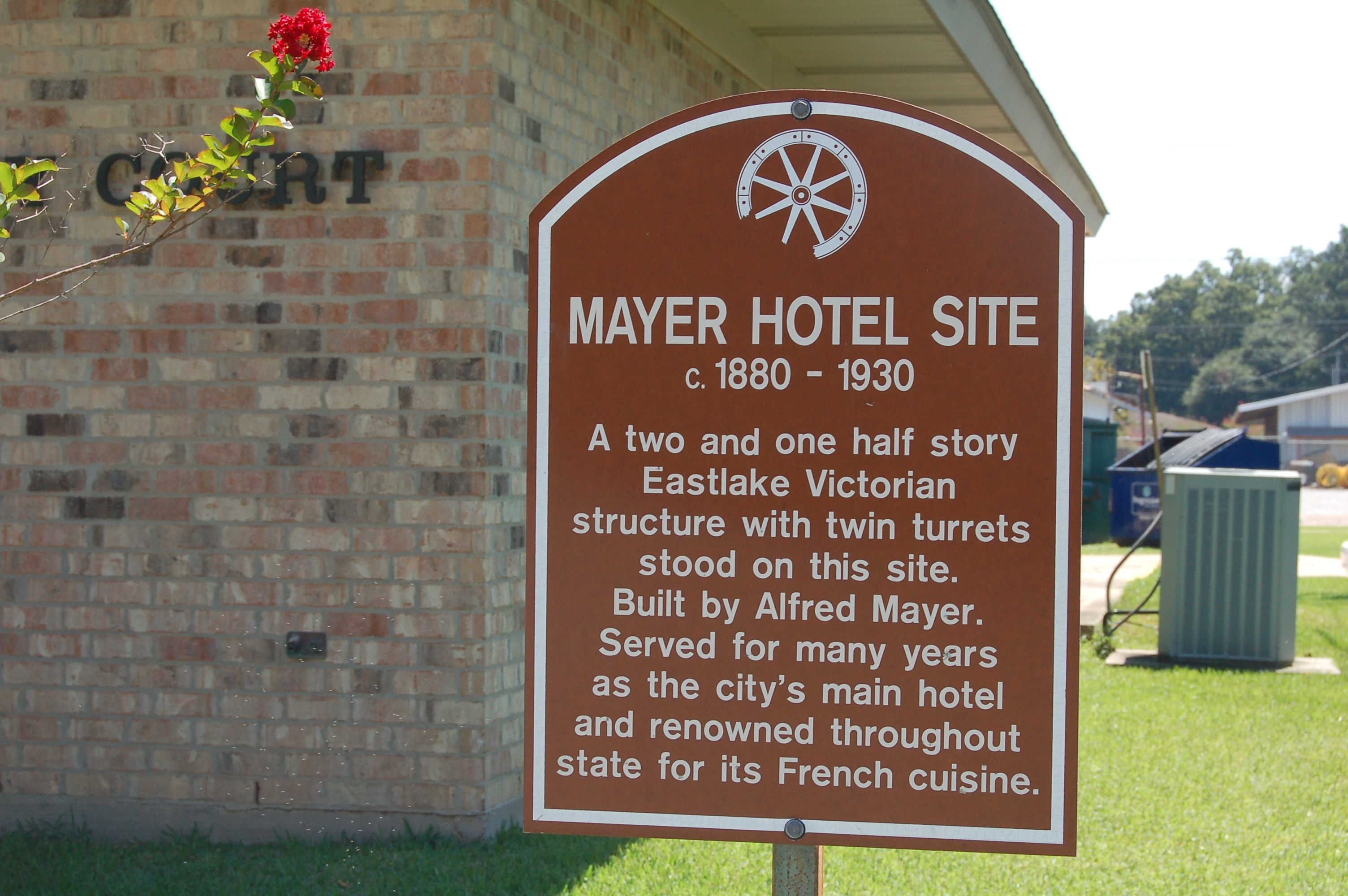 Mayer Hotel Site Marker