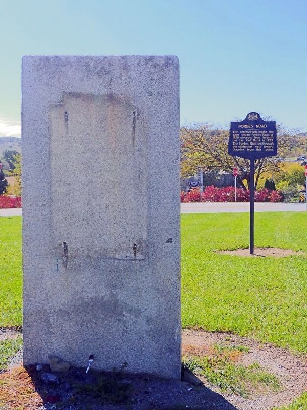 Forbes Road Marker Missing. Click for full size. Forbes Road Marker Missing image. Click for full size.