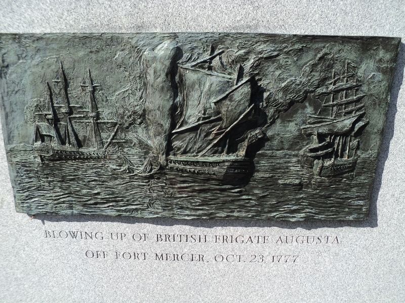 Destruction of the British Frigate Augusta.. Click for full size. Destruction of the British Frigate Augusta. image. Click for full size.