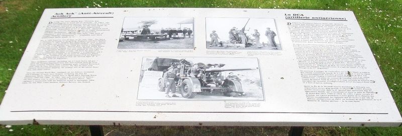 "Ack Ack" (Anti-Aircraft) Artillery Marker image. Click for full size.