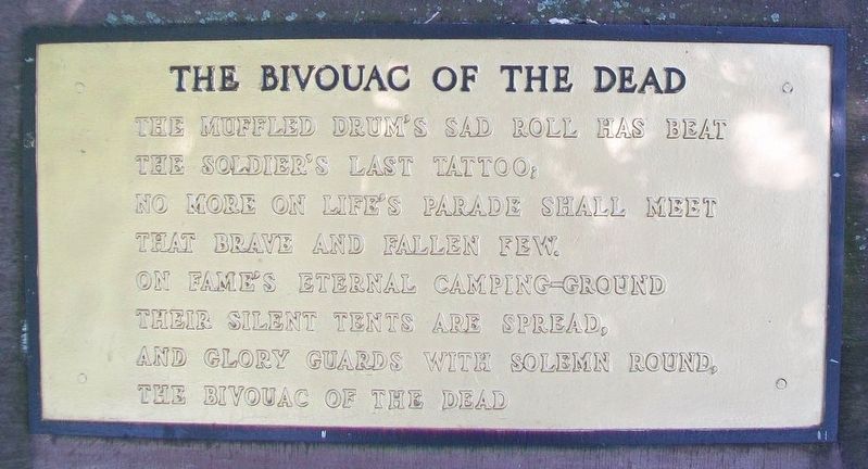 The Bivouac of the Dead Marker image. Click for full size.