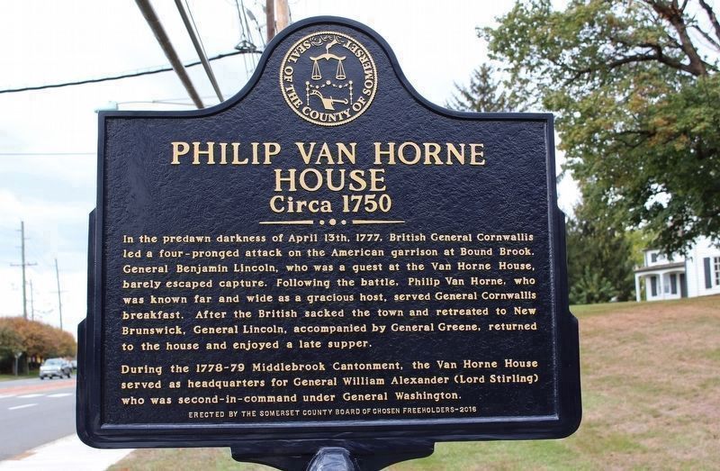 Philip Van Horne House Marker image. Click for full size.