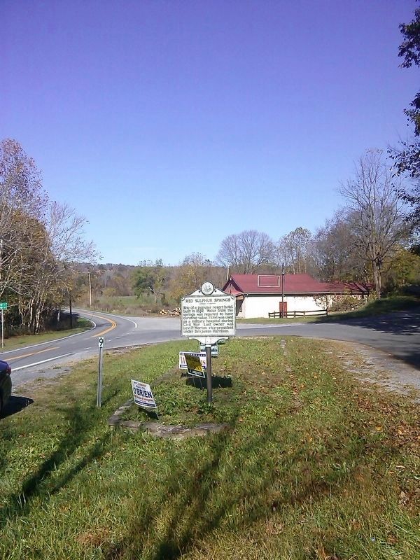 Red Sulphur Springs Marker. Click for full size. Red Sulphur Springs Marker image. Click for full size.
