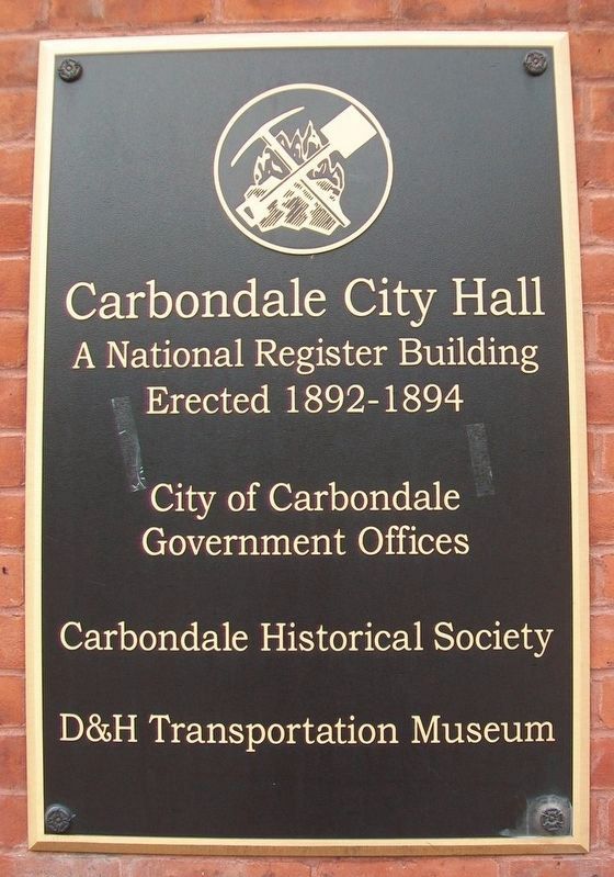 Carbondale City Hall Marker image. Click for full size.