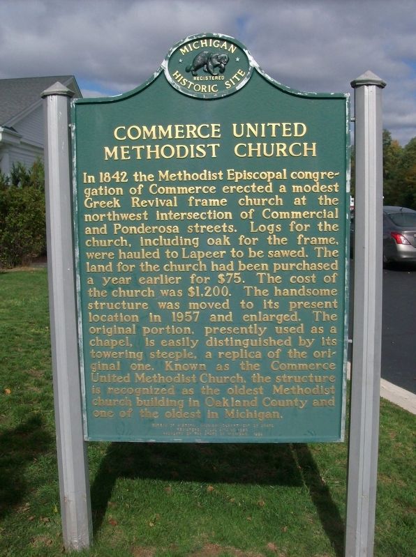 Commerce United Methodist Congregation Marker - side 2 image. Click for full size.