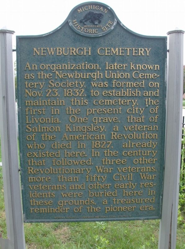 Newburgh Cemetery Marker image. Click for full size.
