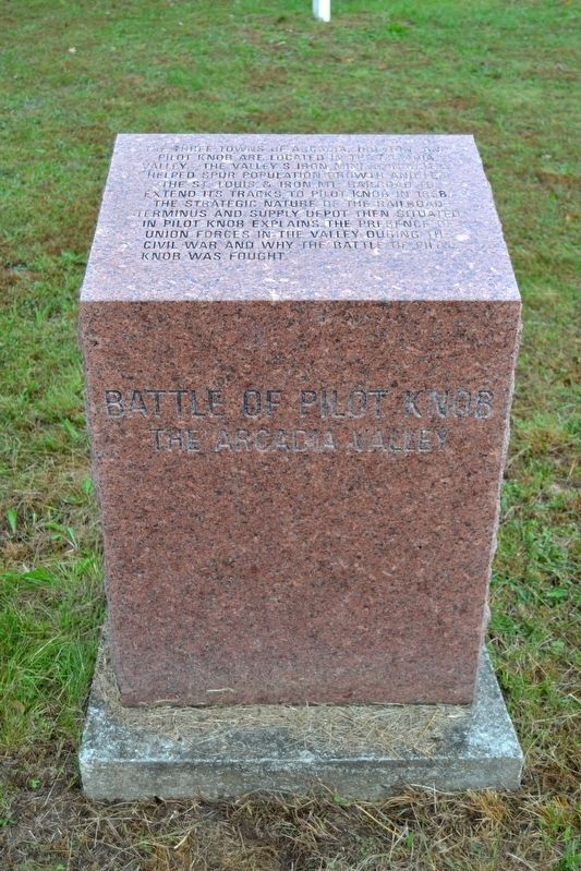 Battle of Pilot Knob — The Arcadia Valley Marker image. Click for full size.