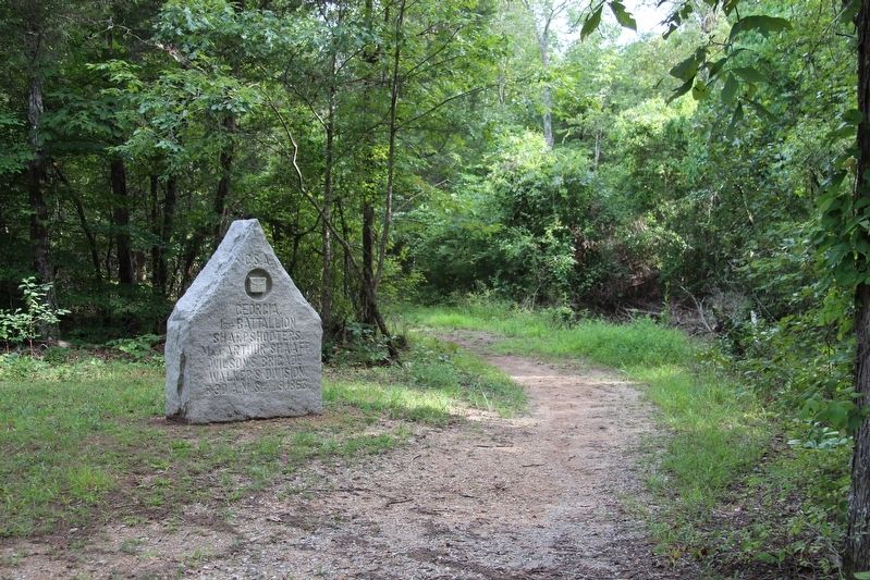 1st Battalion Georgia Sharpshooters Marker. Click for full size. 1st Battalion Georgia Sharpshooters Marker image. Click for full size.