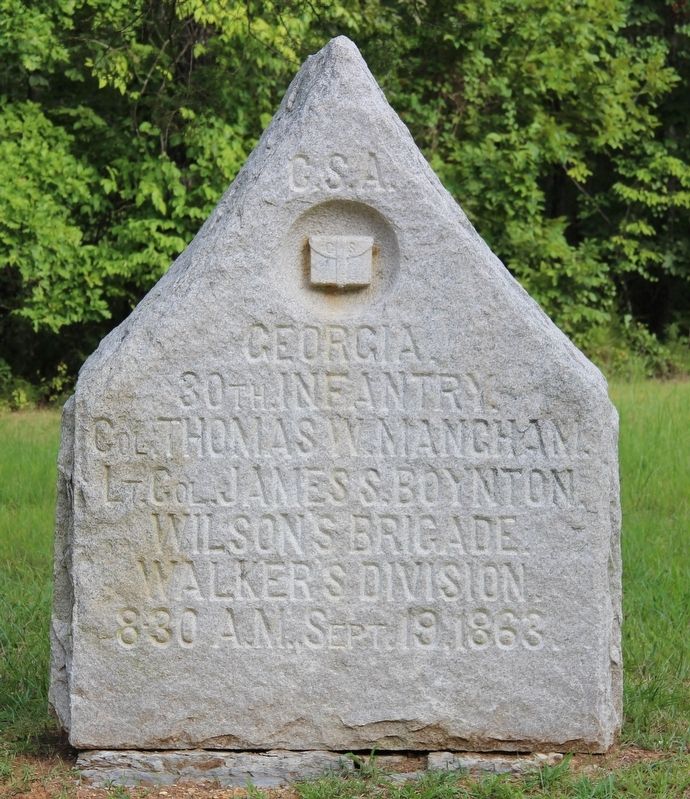 30th Georgia Infantry Marker image. Click for full size.