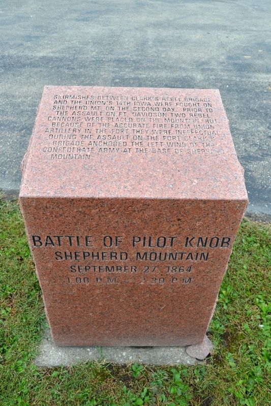 Battle of Pilot Knob — Shepherd Mountain Marker. Click for full size. Battle of Pilot Knob — Shepherd Mountain Marker image. Click for full size.