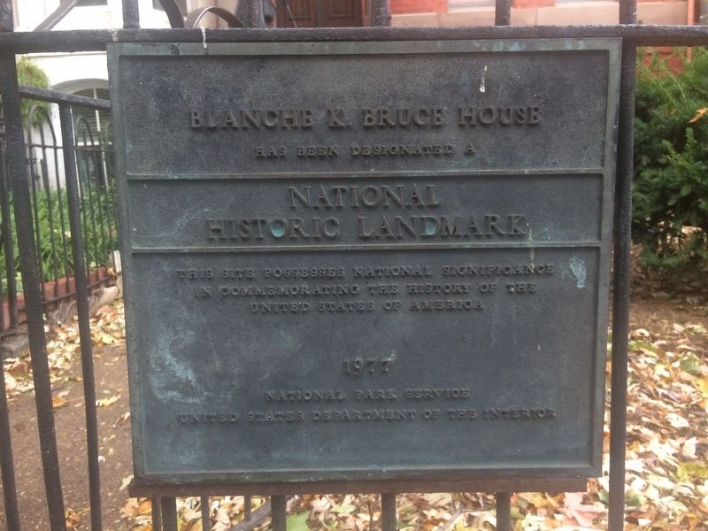 Blanche K. Bruce House Marker image. Click for full size.