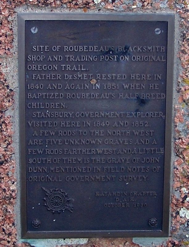 Robedeau Trading Post Marker. Click for full size. Robedeau Trading Post Marker image. Click for full size.
