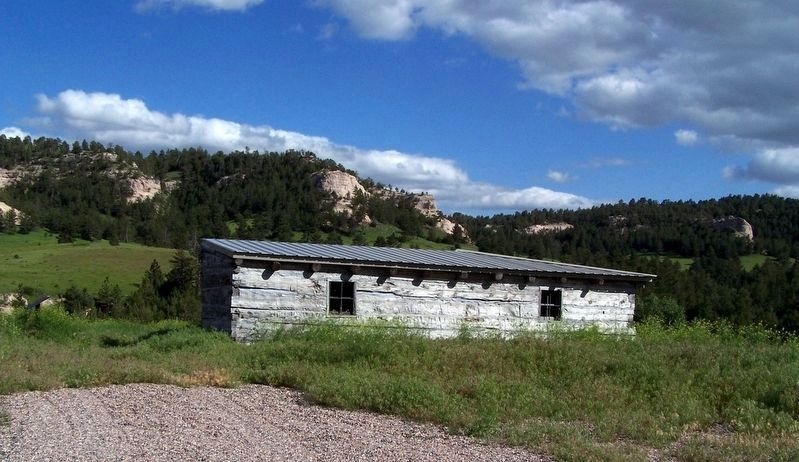 Reconstructed Trading Post, north side image. Click for full size.