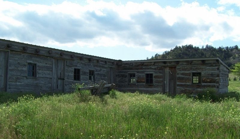 Reconstructed Trading Post, south side image. Click for full size.