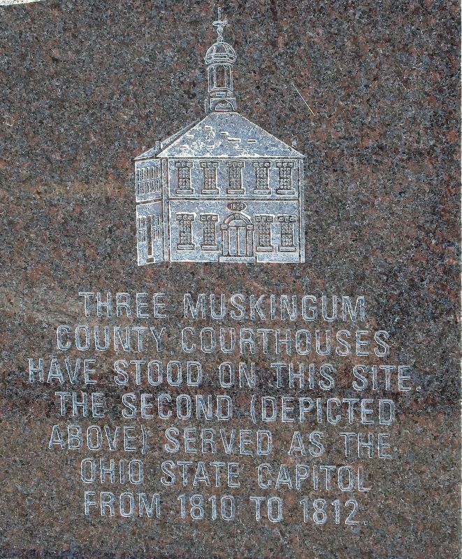Three Muskingum County Courthouses Marker image. Click for full size.