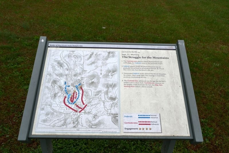 The Struggle for the Mountains Marker. Click for full size. The Struggle for the Mountains Marker image. Click for full size.