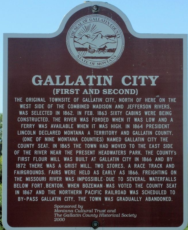 Gallatin City Marker image. Click for full size.