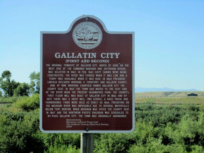 Gallatin City Marker image. Click for full size.