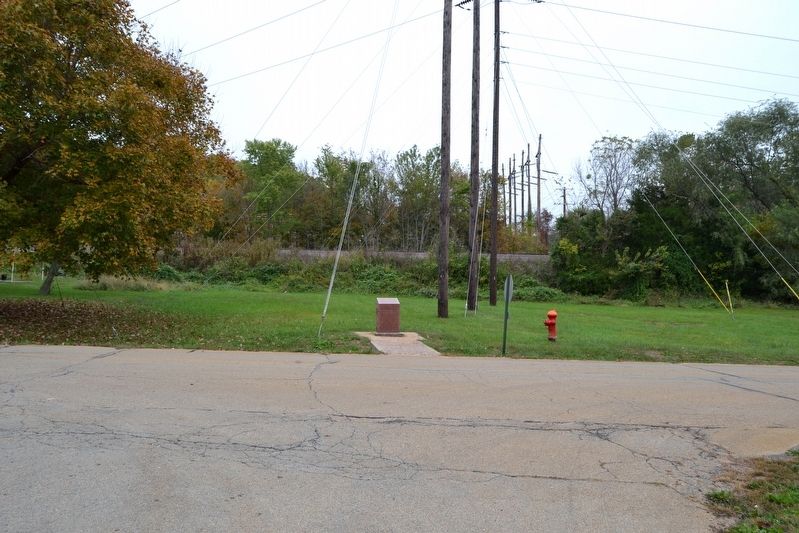 Marker at Intersection of Bogy St and Walnut St. Click for full size. Marker at Intersection of Bogy St and Walnut St image. Click for full size.