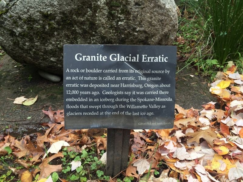 Granite Glacial Erratic Marker image. Click for full size.