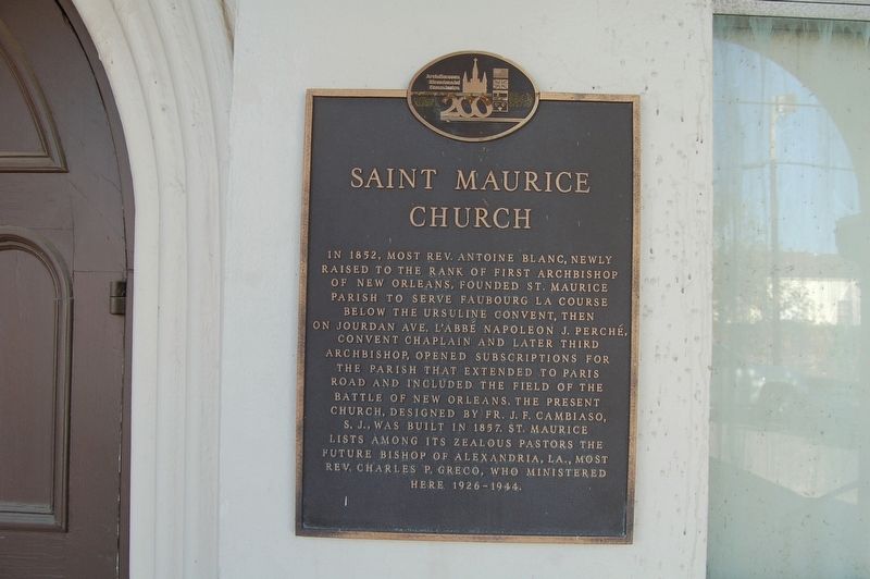 Saint Maurice Church Marker. Click for full size. Saint Maurice Church Marker image. Click for full size.