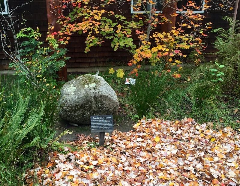 Granite Glacial Erratic and Marker. Click for full size. Granite Glacial Erratic and Marker image. Click for full size.