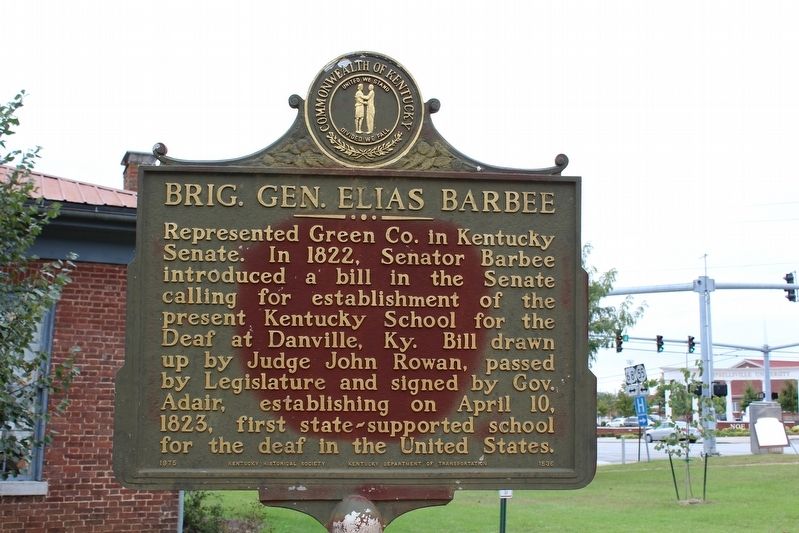Brig. Gen. Elias Barbee Marker (Side 2) image. Click for full size.