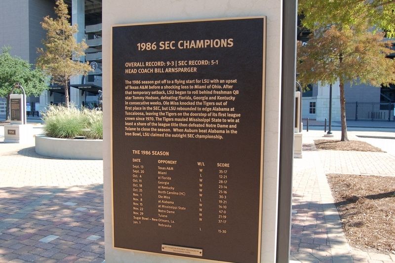 1986 SEC Champions Marker image. Click for full size.