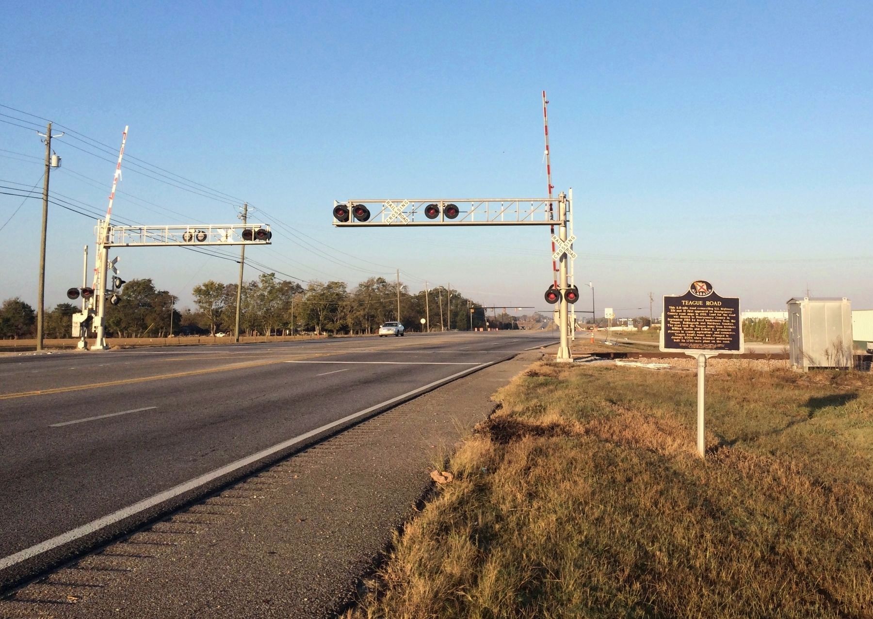 Marker with the Hyundai Motor Manufacturing Alabama (HMMA) barely visible on right. image. Click for full size.