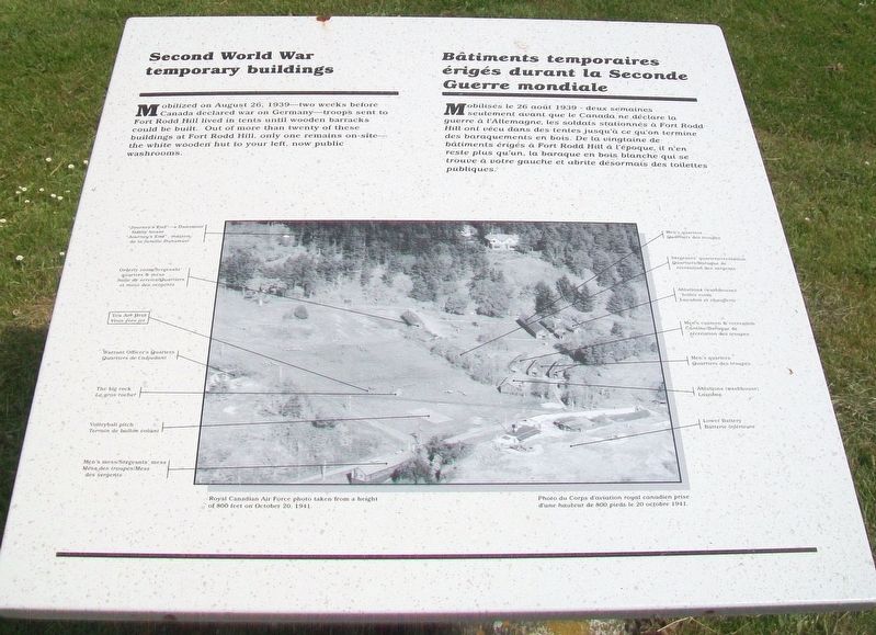 Second World War Temporary Buildings Marker image. Click for full size.