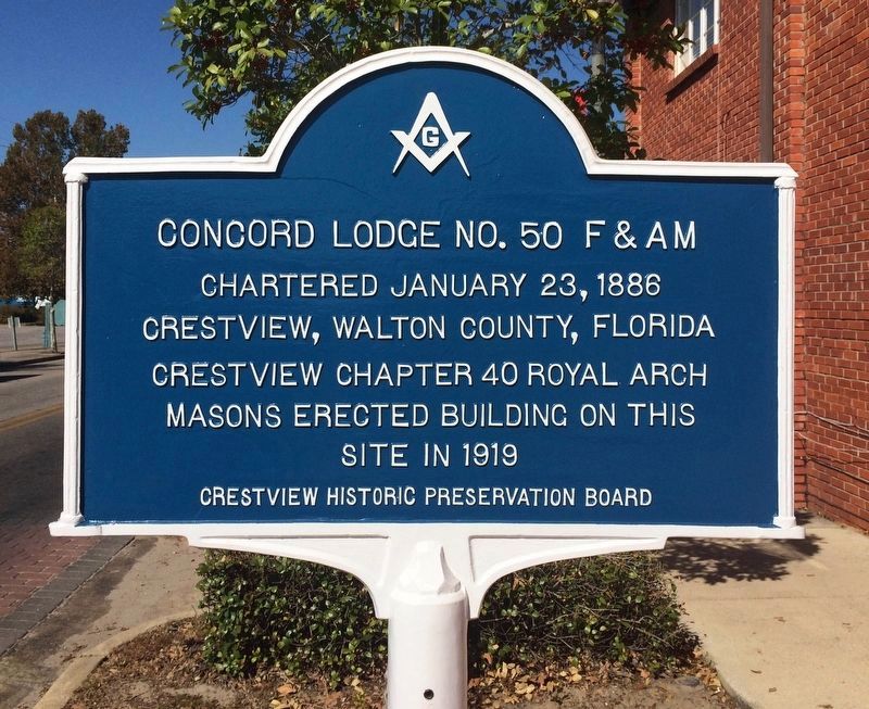 Concord Lodge No. 50 F & AM Marker image. Click for full size.