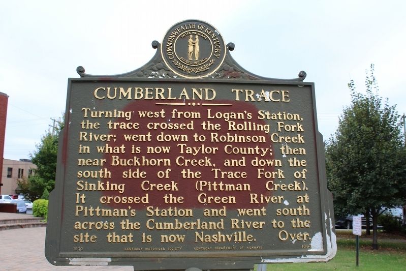 Cumberland Trace Marker (Side 2) image. Click for full size.