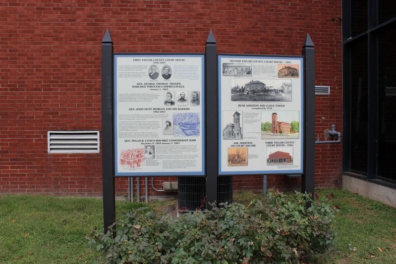 First Taylor County Courthouse Marker image. Click for full size.