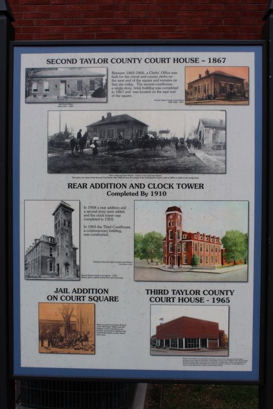 Second Taylor County Courthouse Marker image. Click for full size.