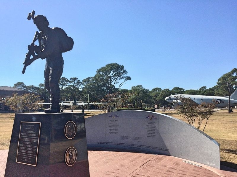 Memorial showing the USAF Combat Control & the Tactical Air Control Party emblems.. Click for full size. Memorial showing the USAF Combat Control & the Tactical Air Control Party emblems. image. Click for full size.
