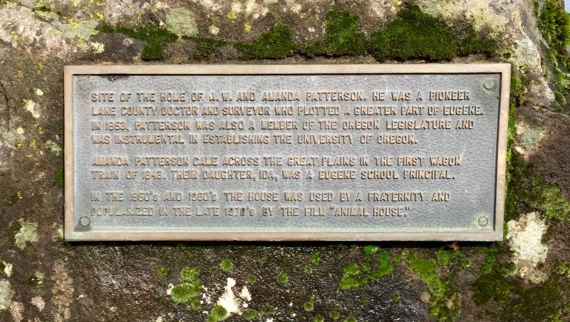 Patterson Home Site / Animal House Marker. Click for full size. Patterson Home Site / Animal House Marker image. Click for full size.