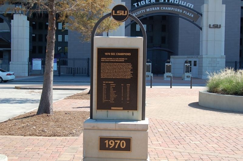 1970 SEC Champions Marker image. Click for full size.