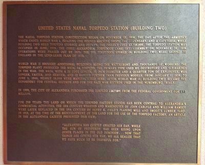 United States Naval Torpedo Station (Building Two) Marker image. Click for full size.