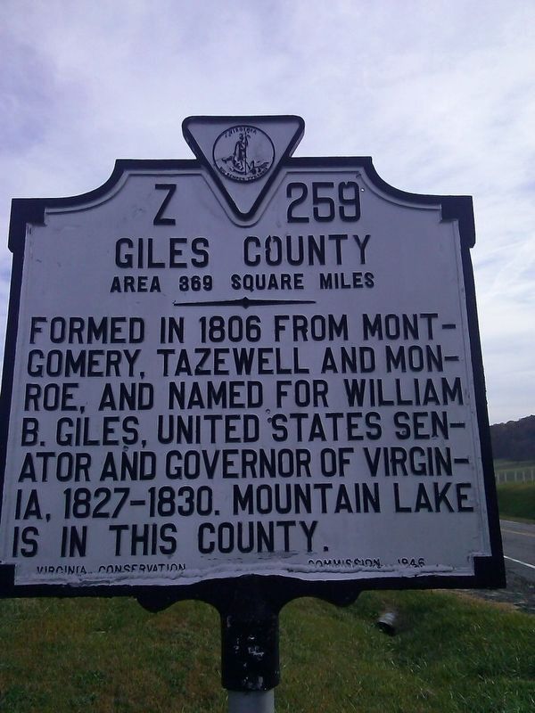 Giles County/Bland County Marker image. Click for full size.