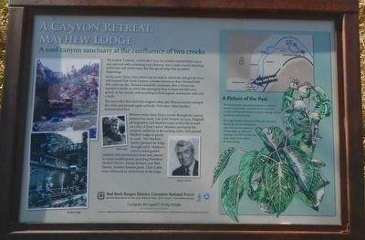 A Canyon Retreat: Mayhew Lodge Marker. Click for full size. A Canyon Retreat: Mayhew Lodge Marker image. Click for full size.