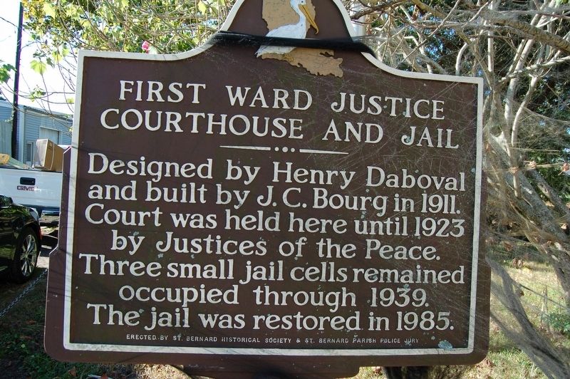 First Ward Justice Courthouse and Jail Marker. Click for full size. First Ward Justice Courthouse and Jail Marker image. Click for full size.