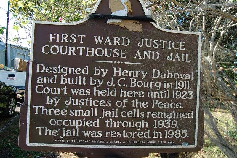 First Ward Justice Courthouse and Jail Marker image. Click for full size.